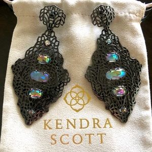 Kendra Scott fashion gunmetal earrings